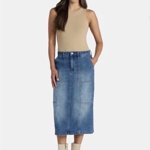 Denim Midi Skirt